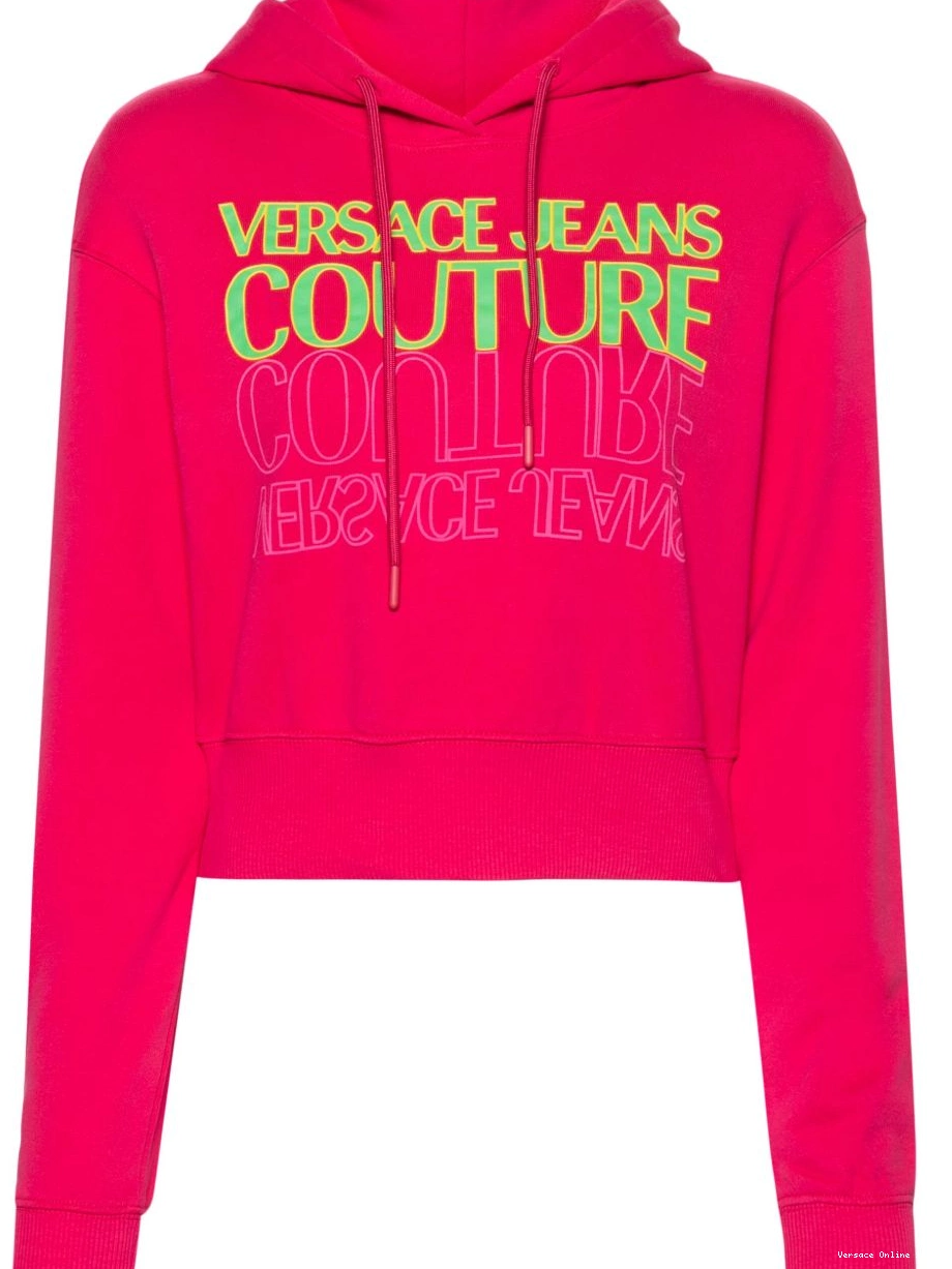 cropped sweatshirt Women Down Upside Jeans Couture Versace 0407